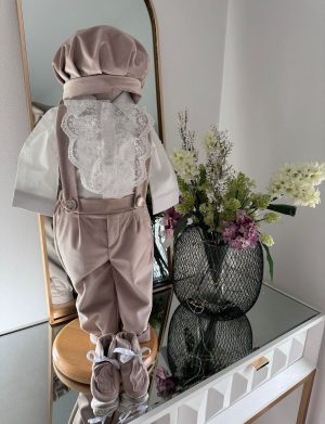 Costumaș botez băiețel, Aripi – crem, 6 piese – ILIF505054