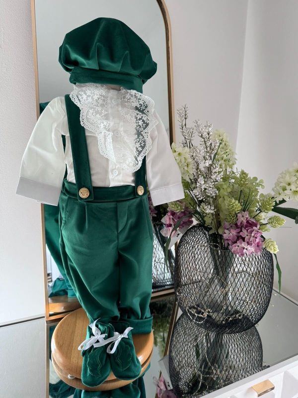 Costumaș botez băiețel, Aripi verde, 6 piese ILIF505056 (1)