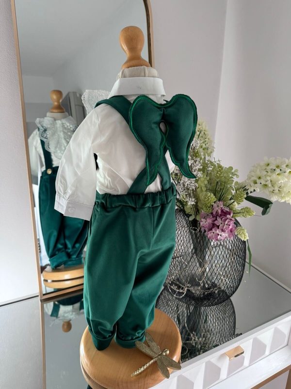 Costumaș botez băiețel, Aripi verde, 6 piese ILIF505056 (2)