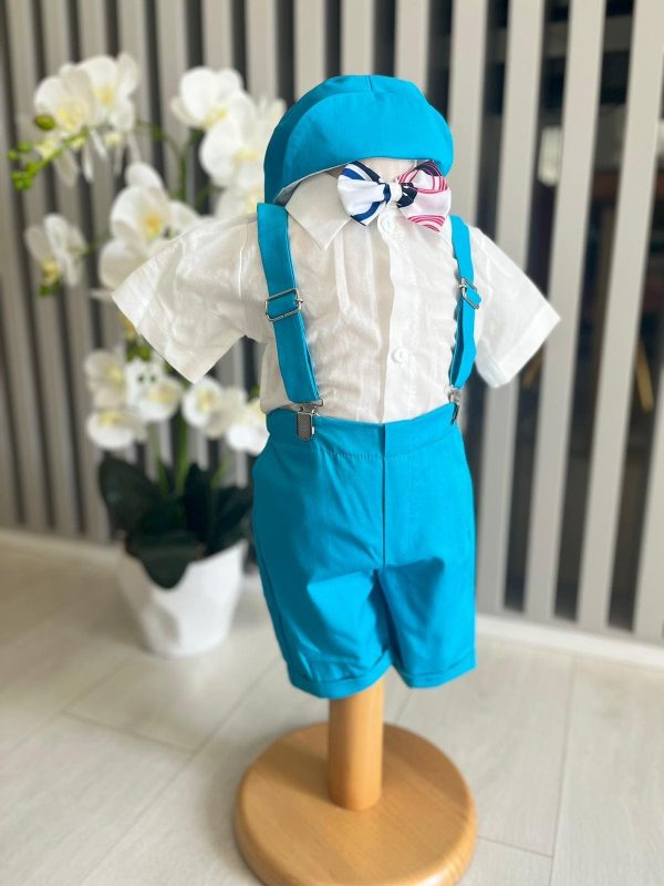 Costumaș botez băiețel, Vară albastru ILIF505017 (2)