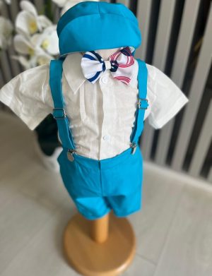 Costumaș botez băiețel, Vară – albastru – ILIF505017