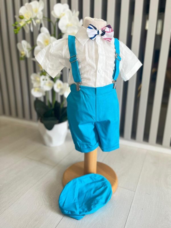 Costumaș botez băiețel, Vară albastru ILIF505017 (5)
