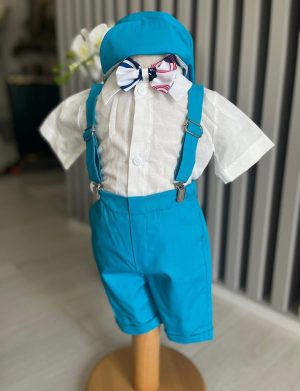 Costumaș botez băiețel, Vară – albastru – ILIF505017