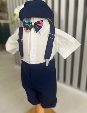 Costumaș botez băiețel, Vară – bleumarin – ILIF505018
