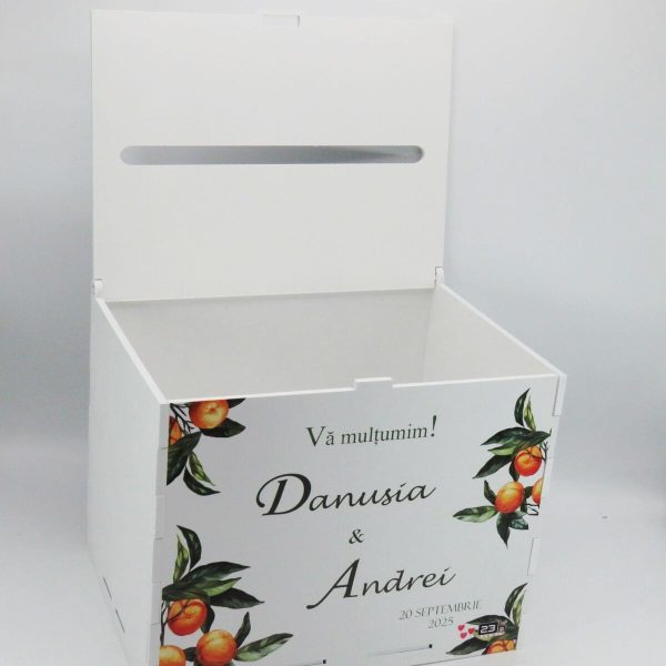 Cutie dar nuntă, Portocale, model Personalizat, 27x20x21cm ILIF505071 (6)