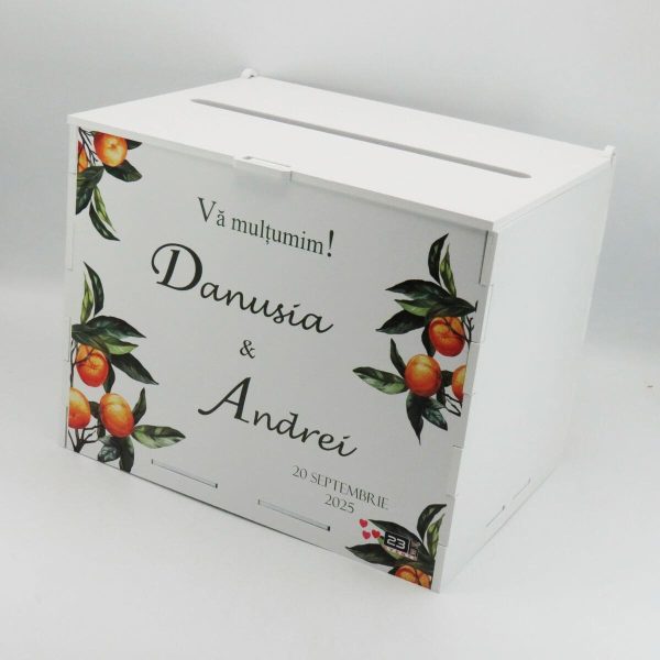 Cutie dar nuntă, Portocale, model Personalizat, 27x20x21cm ILIF505071 (7)
