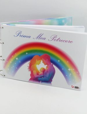 Guest Book Botez – carte mesaje invitați – Prima mea petrecere, Curcubeu – ILIF505063
