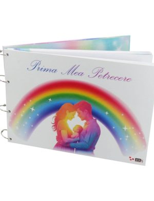 Guest Book Botez – carte mesaje invitați Prima mea petrecere, Curcubeu ILIF505063 (2)
