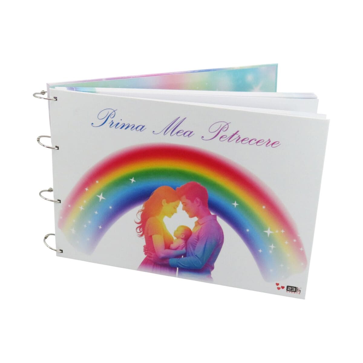 Guest Book Botez – carte mesaje invitați Prima mea petrecere, Curcubeu ILIF505063 (2)