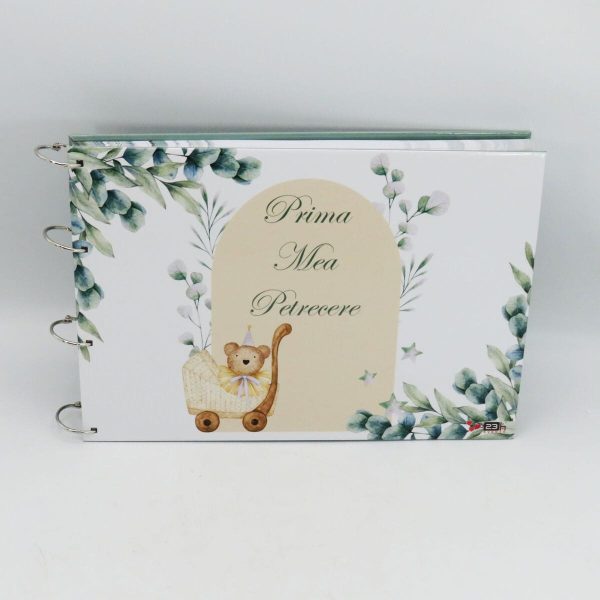 Guest Book Botez – carte mesaje invitați Prima mea petrecere, Frunze ILIF505064 (2)