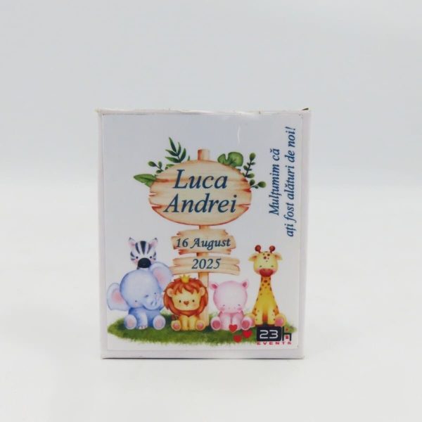 Mărturie botez, iconiță în cutie personalizată, Baby Animals ILIF505031 (4)