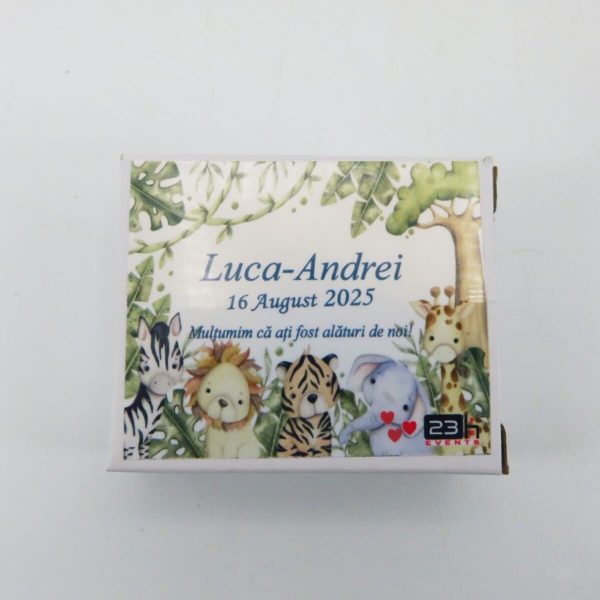 Mărturie botez, iconiță în cutie personalizată, Safari ILIF505029 (1)