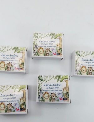 Mărturie botez, iconiță în cutie personalizată, Safari – ILIF505029