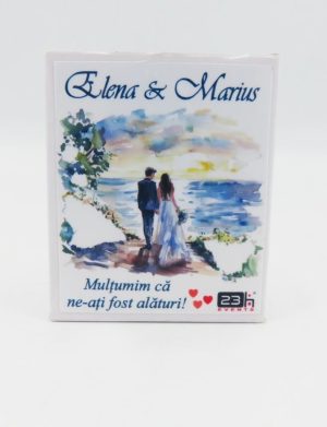 Mărturie nuntă, iconiță în cutie personalizată, By The Sea – ILIF505030