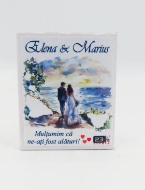 Mărturie nuntă, iconiță în cutie personalizată, By The Sea – ILIF505030
