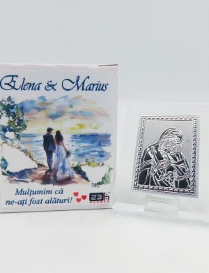 Mărturie nuntă, iconiță în cutie personalizată, By The Sea – ILIF505030