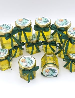 Mărturie dulce cu miere, Îngeraș Botez, verde, handmade Iubire, borcan 50 gr – DSBC505001