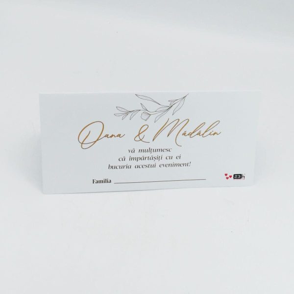 Plic de dar nuntă personalizat cu nume, cu model floral abstract, alb - MIBC501002 - Image 5