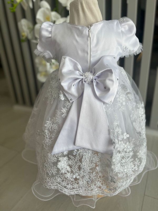 Rochiță botez fetiță, albă cu danteluță albă ILIF505026 (7)