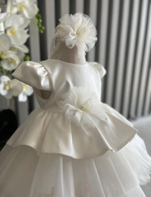 Rochiță botez fetiță – culoare alb, 3 piese – ILIF505055