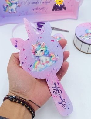 Set Tavita Mot (turta), Baby Unicorn, model personalizat cu 5 piese – FEIS505001