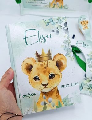 Set Taviță Moț (turtă), Pui de Leu, model personalizat cu 7 piese – FEIS505003