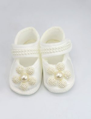 Set botez fetiță – pantofiori, ciorapi și bentiță – ILIF505065