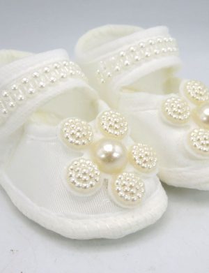 Set botez fetiță – pantofiori, ciorapi și bentiță – ILIF505065