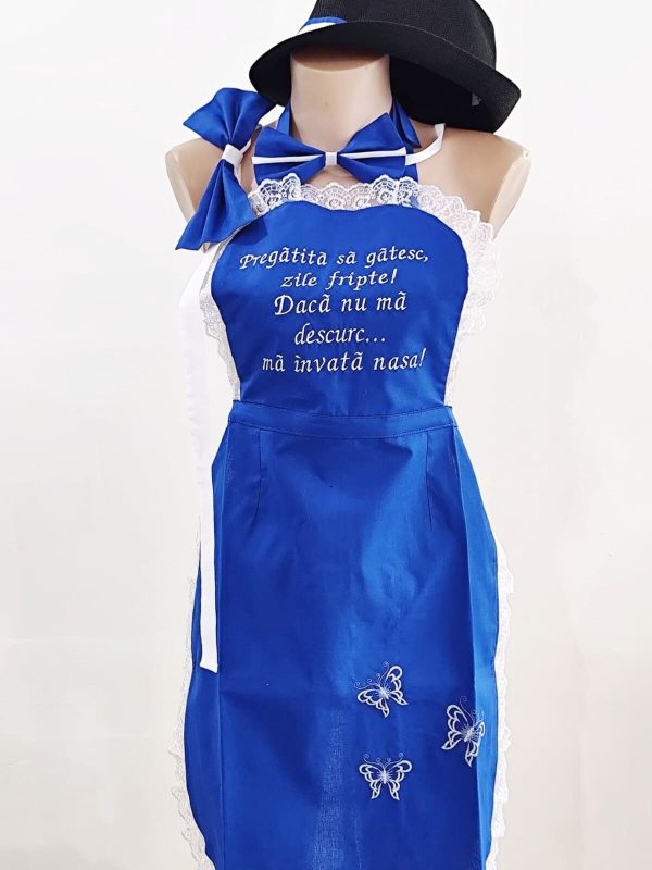 Set dezgătit mireasă mire, model albastru 4 piese Zile Fripte fundiță ODIS505001 (4)