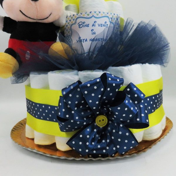 Tort scutece cu 1 etaj, mascotă Mickey SDSPH002 (1)