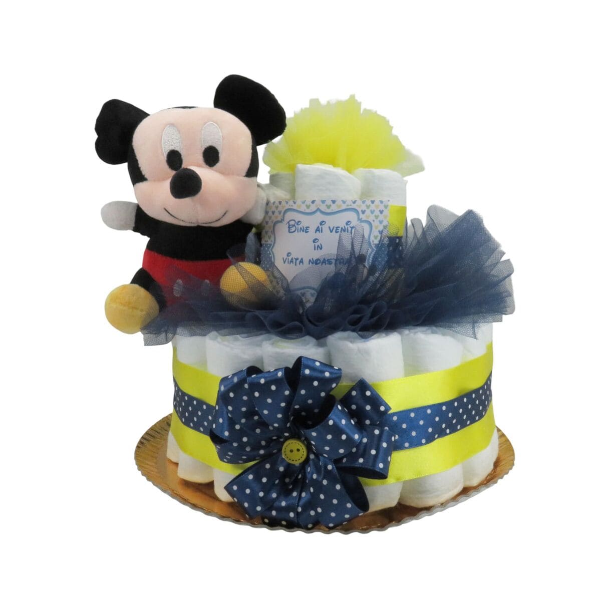 Tort scutece cu 1 etaj, mascotă Mickey SDSPH002 (10)