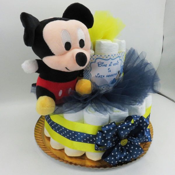Tort scutece cu 1 etaj, mascotă Mickey SDSPH002 (13)