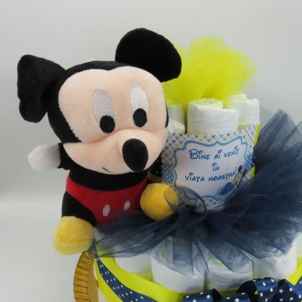 Tort scutece cu 1 etaj, mascotă Mickey SDSPH002 (2)