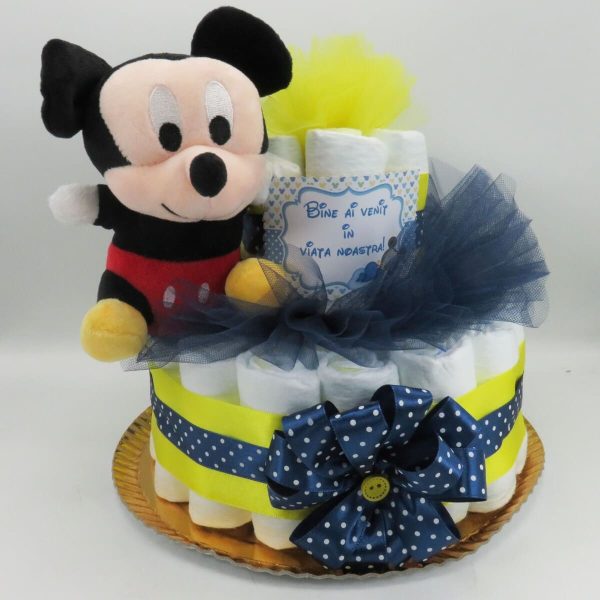 Tort scutece cu 1 etaj, mascotă Mickey SDSPH002 (3)