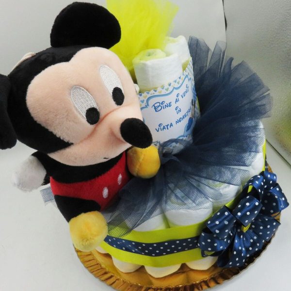Tort scutece cu 1 etaj, mascotă Mickey SDSPH002 (6)