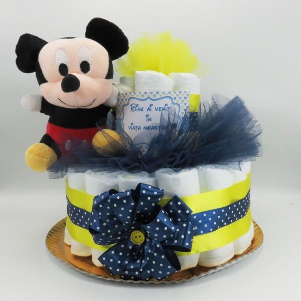 Tort scutece cu 1 etaj, mascotă Mickey SDSPH002 (9)