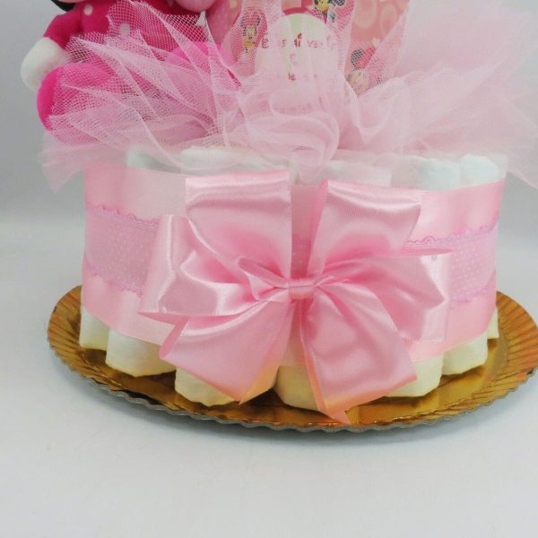 Tort scutece cu 1 etaj, mascotă Minnie Roz SDSPH303002 (10)
