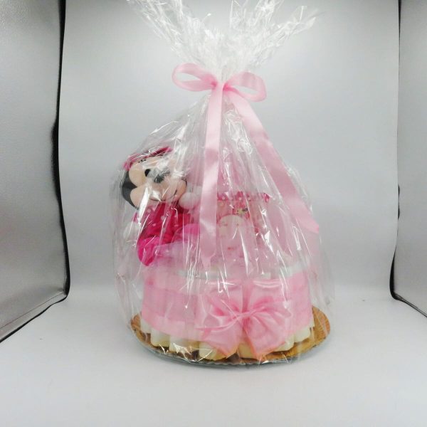 Tort scutece cu 1 etaj, mascotă Minnie Roz SDSPH303002 (2)