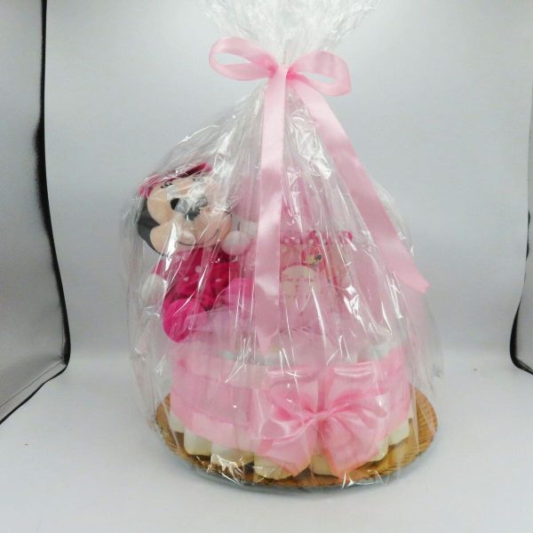Tort scutece cu 1 etaj, mascotă Minnie Roz SDSPH303002 (3)
