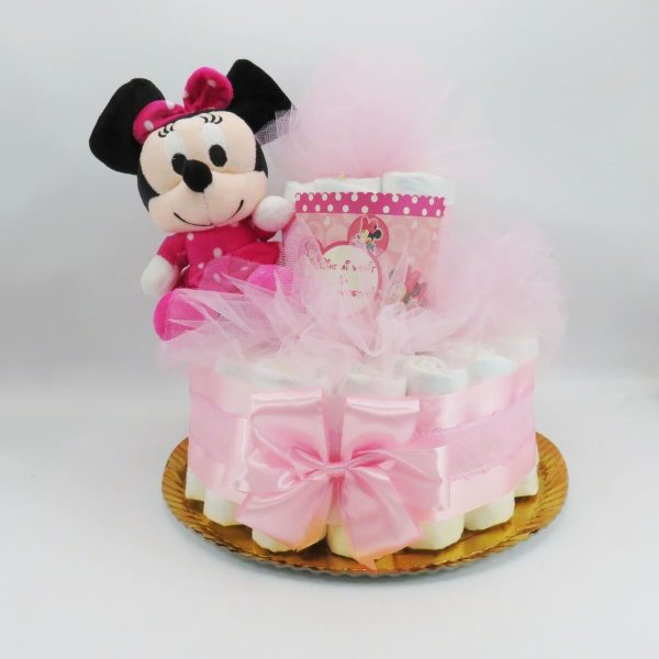 Tort scutece cu 1 etaj, mascotă Minnie Roz SDSPH303002 (5)