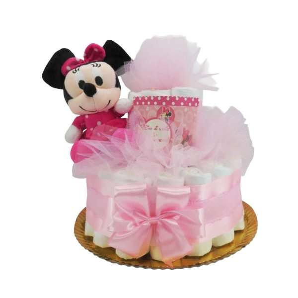 Tort scutece cu 1 etaj, mascotă Minnie Roz SDSPH303002 (6)