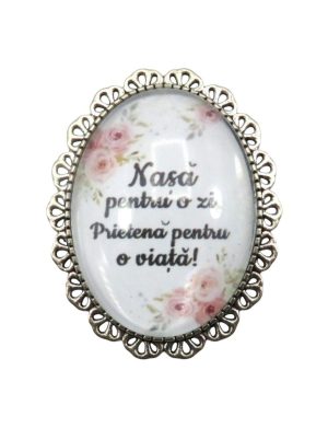 Broșă nepersonalizată pentru buchet nașă – SFEIS311022