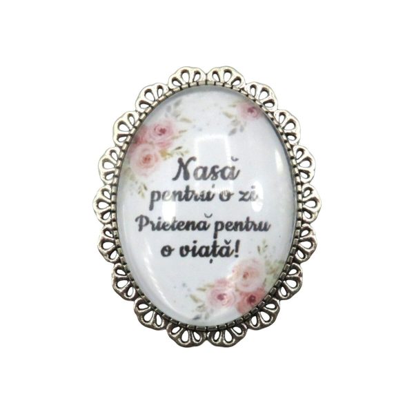 Broșă nepersonalizată pentru buchet nașă - SFEIS311022