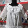 Camasă cu motive traditionale-roșu, din material poplin twill, bumbac 100%, mânecă scurtă - LLDJ506001 - imagine 6
