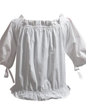 Camasă cu motive traditionale-roșu, din material poplin twill, bumbac 100%, mânecă scurtă - LLDJ506001