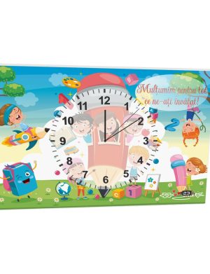 Ceas cadou cadre didactice Educator/Învățător, dim. 300×200 mm – ILIF506023