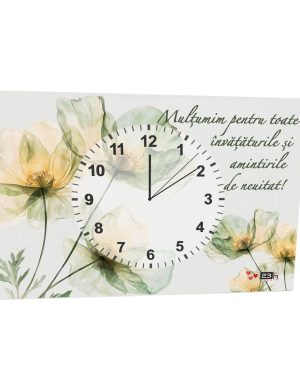 Ceas cadou cadre didactice - Mulțumim pentru învățăturile și amintirile de neuitat, dim. 300x200 mm - ILIF506028