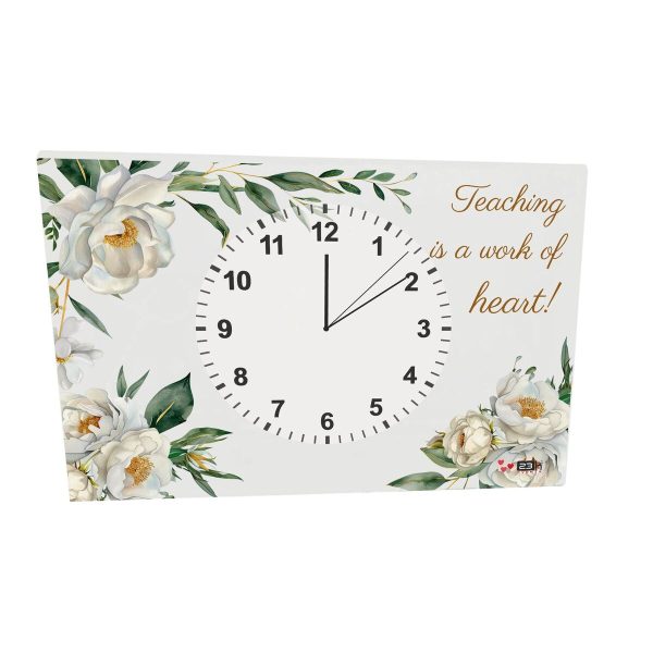 Ceas cadou cadre didactice - Teaching is a work of heart, dim. 300x200 mm - ILIF506027