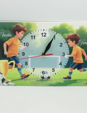 Ceas copii, Jucător de Fotbal, model personalizat, dim. 300×200 mm – ALIF506063