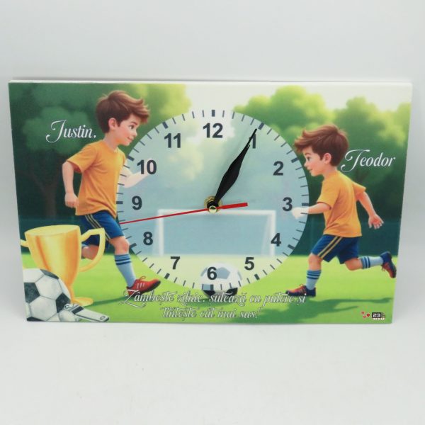 Ceas copii, Jucător de Fotbal, model personalizat, dim. 300x200 mm - ILIF506063 - imagine 5